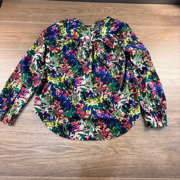 J. Crew Factory Women's Popover Floral Blouse, Multicolor, Polyester, Size Small - Picture 12 of 12